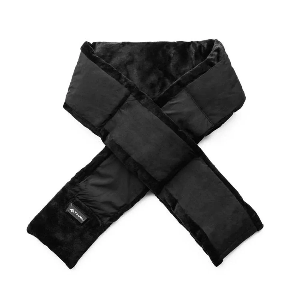 THAW Rechargeable Heated Scarf Black Water Resistant 5000mAh OS